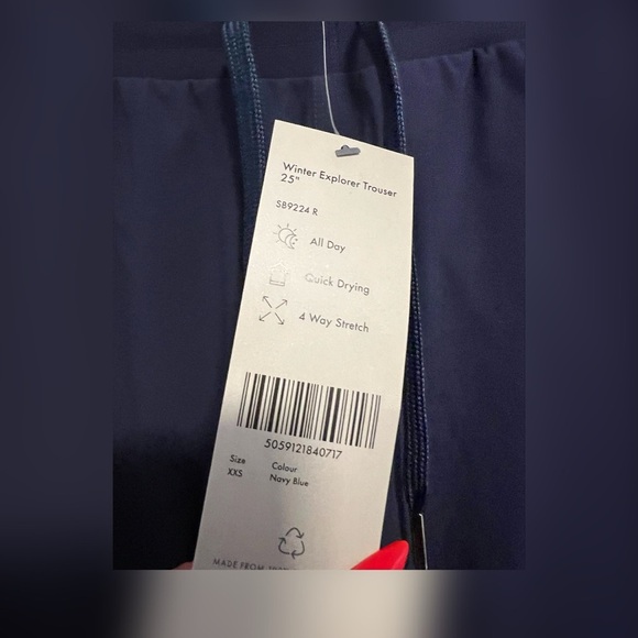 Sweaty Betty Navy Winter Explorer Trouser 25" NEW WITH TAG $120 - Picture 5 of 6